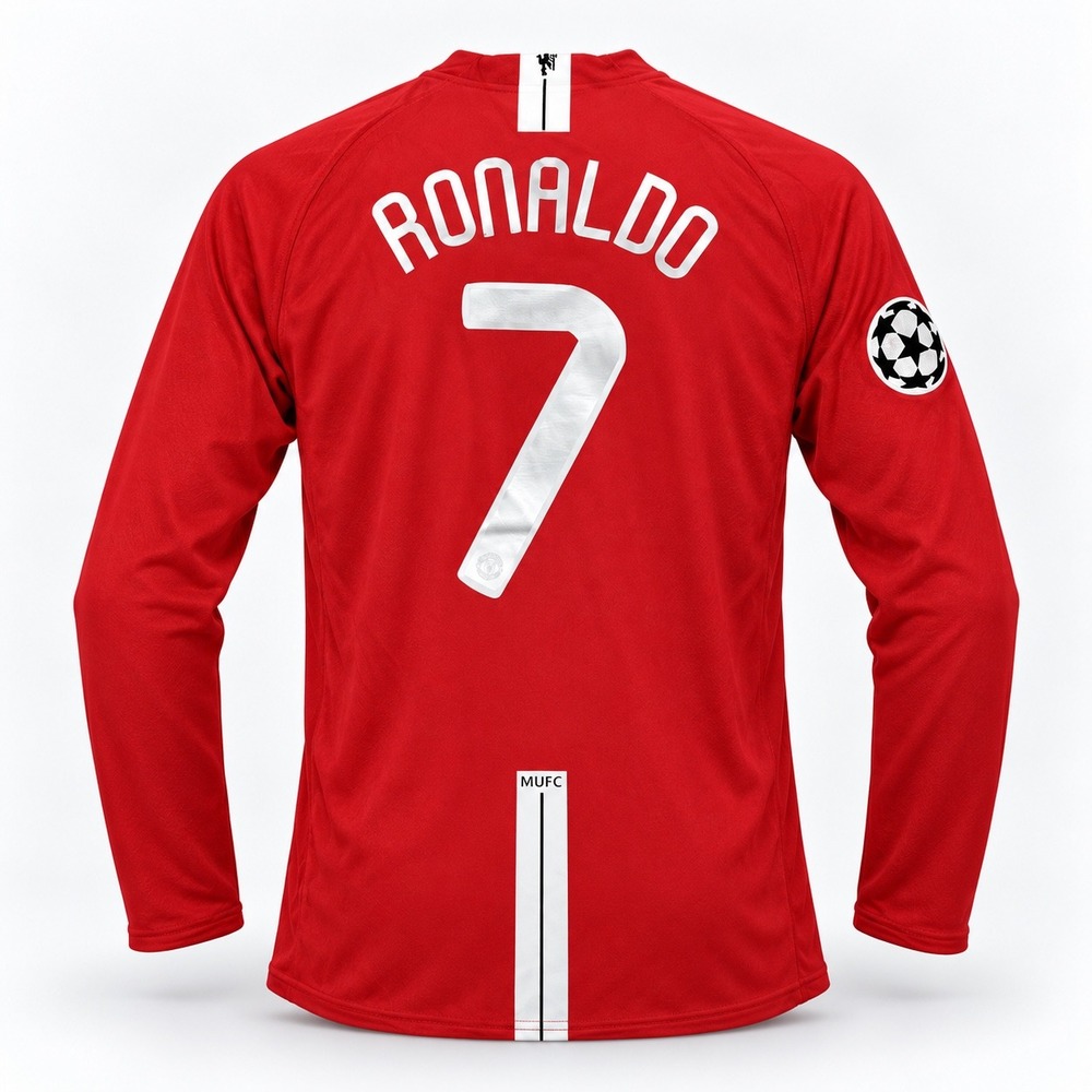 Manchester United 2008 Retro Soccer Jersey, Ronaldo #7 - XL